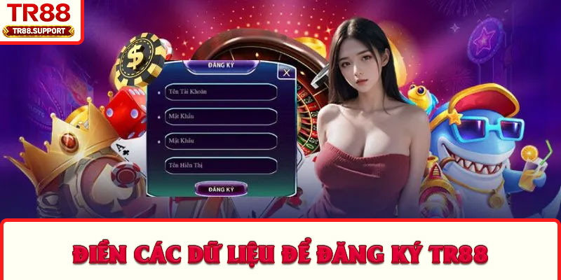 Điền các dữ liệu để đăng ký TR88